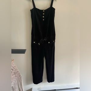 2000s Juicy Couture Black Velour Jumpsuit